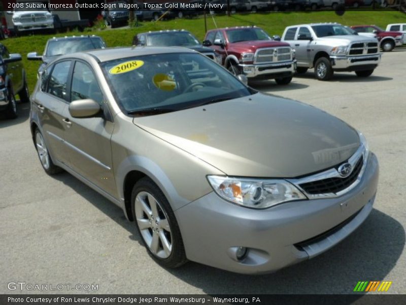 Topaz Gold Metallic / Ivory 2008 Subaru Impreza Outback Sport Wagon
