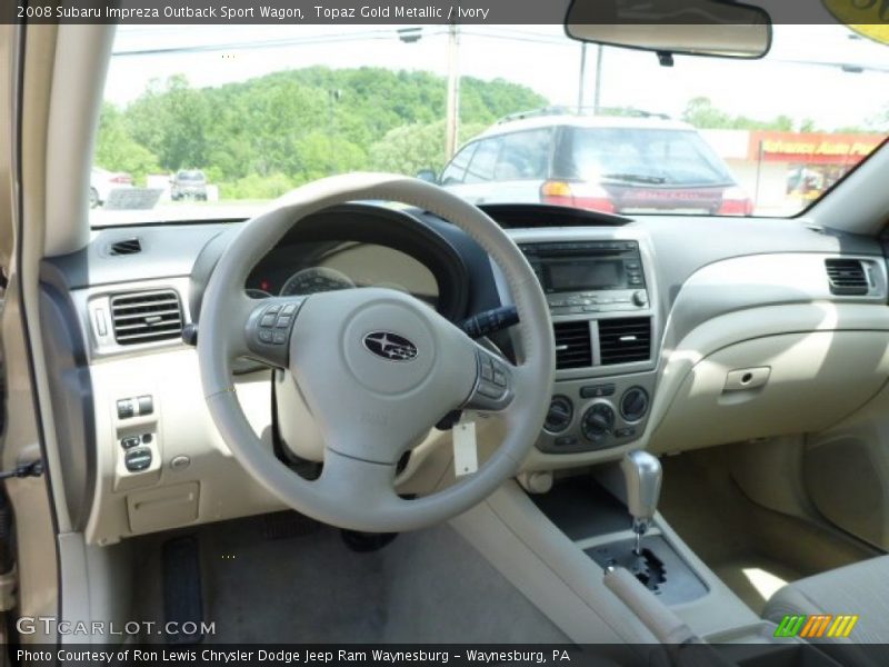 Topaz Gold Metallic / Ivory 2008 Subaru Impreza Outback Sport Wagon