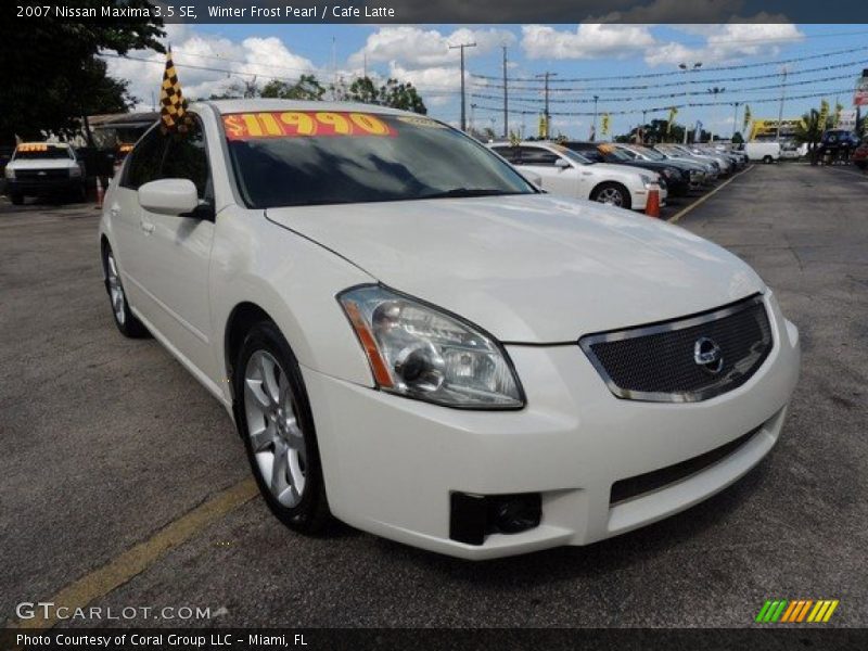 Winter Frost Pearl / Cafe Latte 2007 Nissan Maxima 3.5 SE