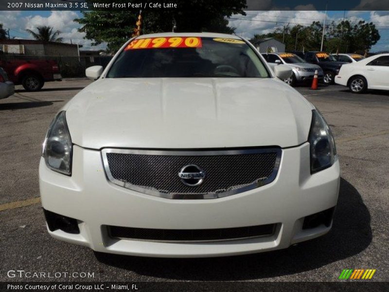 Winter Frost Pearl / Cafe Latte 2007 Nissan Maxima 3.5 SE