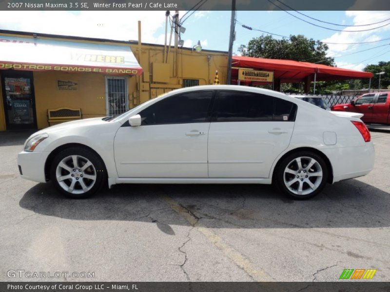 Winter Frost Pearl / Cafe Latte 2007 Nissan Maxima 3.5 SE