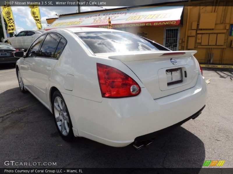 Winter Frost Pearl / Cafe Latte 2007 Nissan Maxima 3.5 SE
