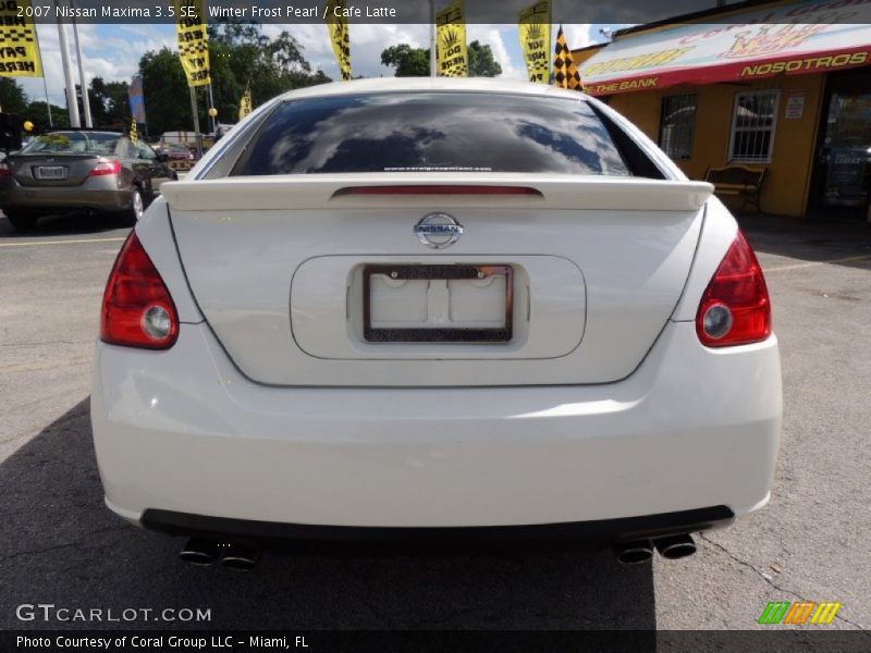 Winter Frost Pearl / Cafe Latte 2007 Nissan Maxima 3.5 SE