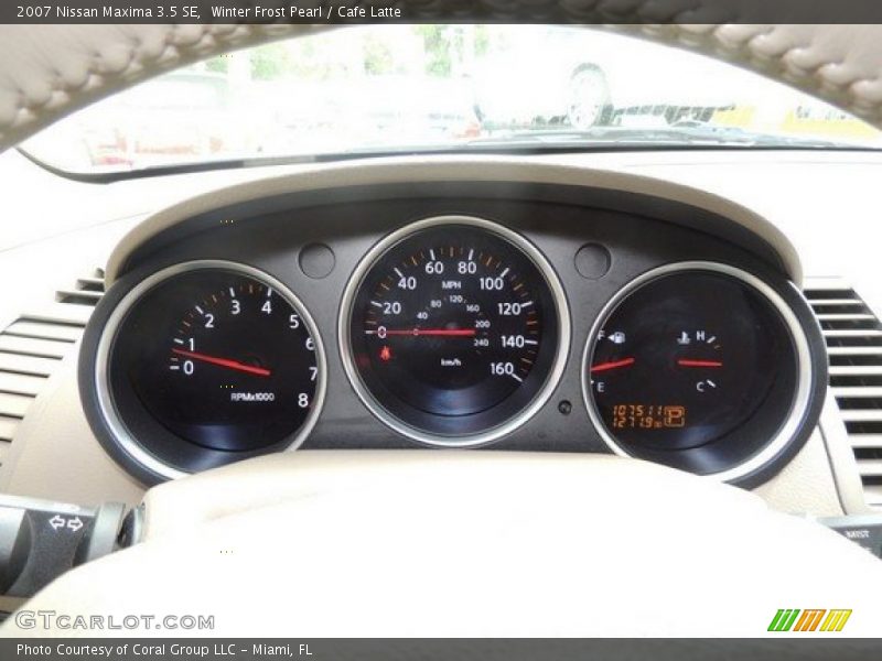 Winter Frost Pearl / Cafe Latte 2007 Nissan Maxima 3.5 SE