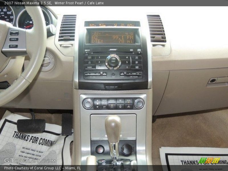 Winter Frost Pearl / Cafe Latte 2007 Nissan Maxima 3.5 SE