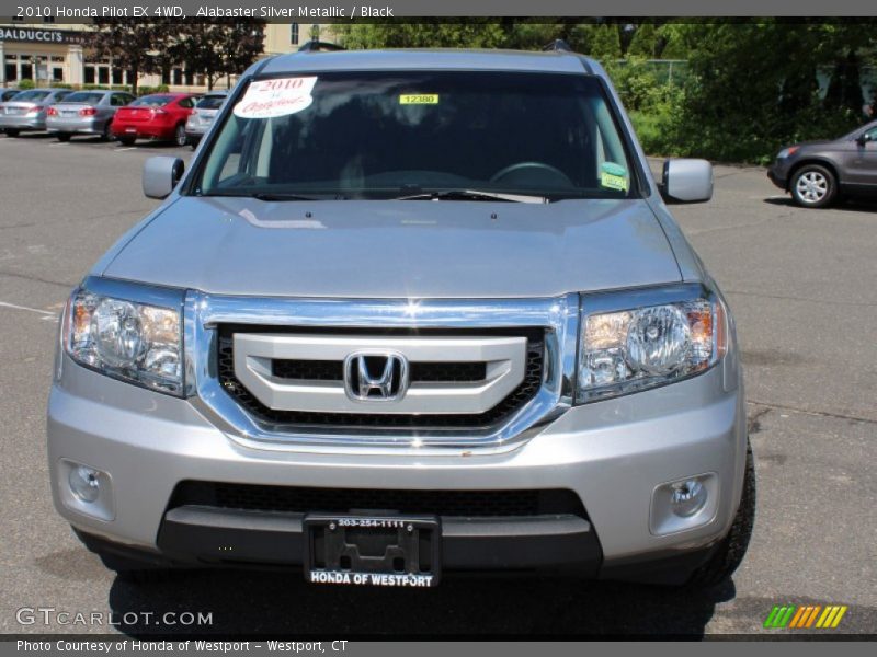 Alabaster Silver Metallic / Black 2010 Honda Pilot EX 4WD