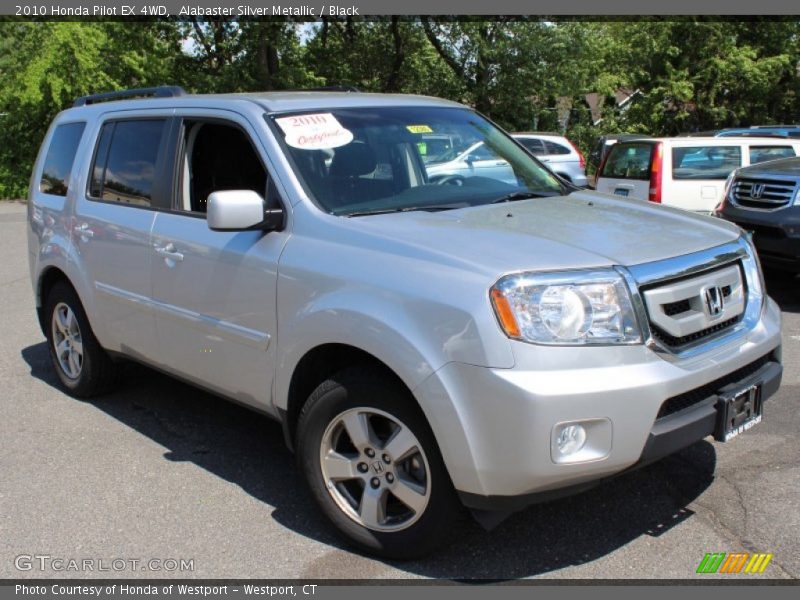Alabaster Silver Metallic / Black 2010 Honda Pilot EX 4WD