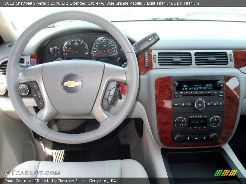 Blue Granite Metallic / Light Titanium/Dark Titanium 2013 Chevrolet Silverado 1500 LTZ Extended Cab 4x4