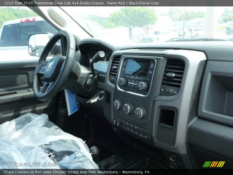 Flame Red / Black/Diesel Gray 2013 Ram 3500 Tradesman Crew Cab 4x4 Dually Chassis