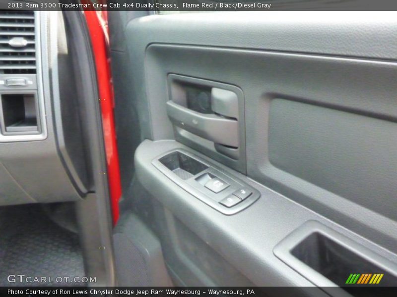 Flame Red / Black/Diesel Gray 2013 Ram 3500 Tradesman Crew Cab 4x4 Dually Chassis