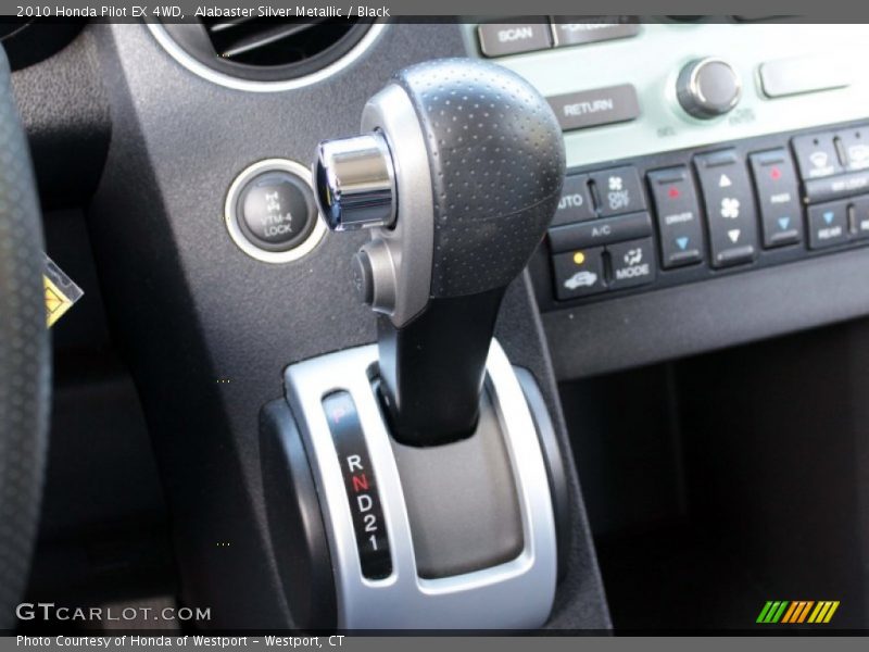 Alabaster Silver Metallic / Black 2010 Honda Pilot EX 4WD