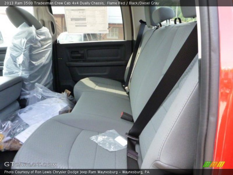 Flame Red / Black/Diesel Gray 2013 Ram 3500 Tradesman Crew Cab 4x4 Dually Chassis