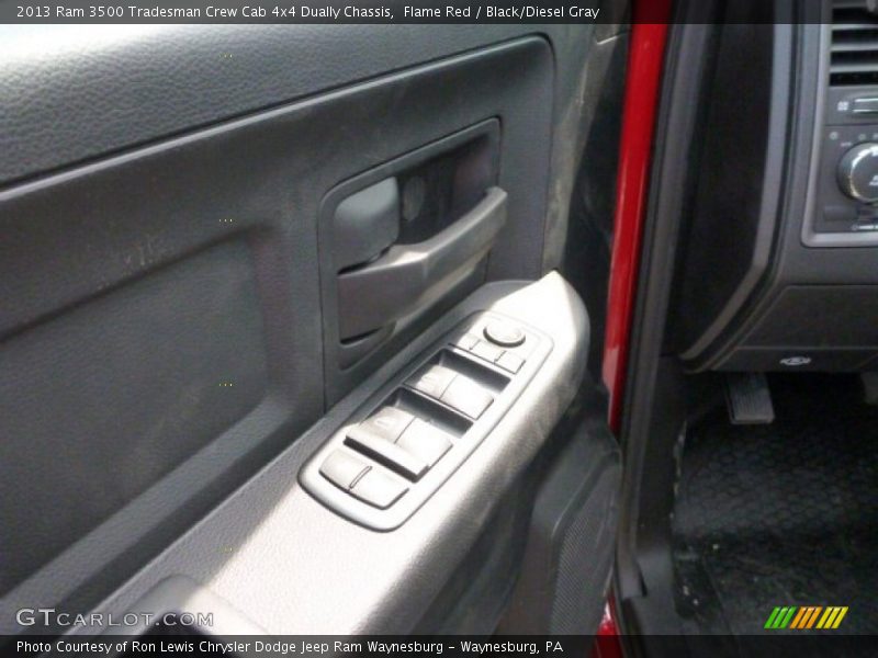 Flame Red / Black/Diesel Gray 2013 Ram 3500 Tradesman Crew Cab 4x4 Dually Chassis