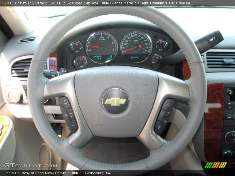 Blue Granite Metallic / Light Titanium/Dark Titanium 2013 Chevrolet Silverado 1500 LTZ Extended Cab 4x4