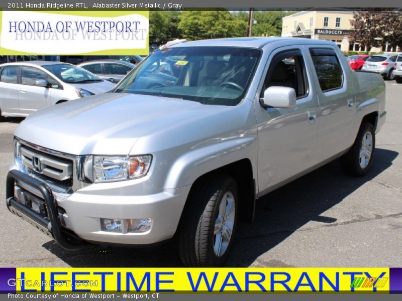 Alabaster Silver Metallic / Gray 2011 Honda Ridgeline RTL