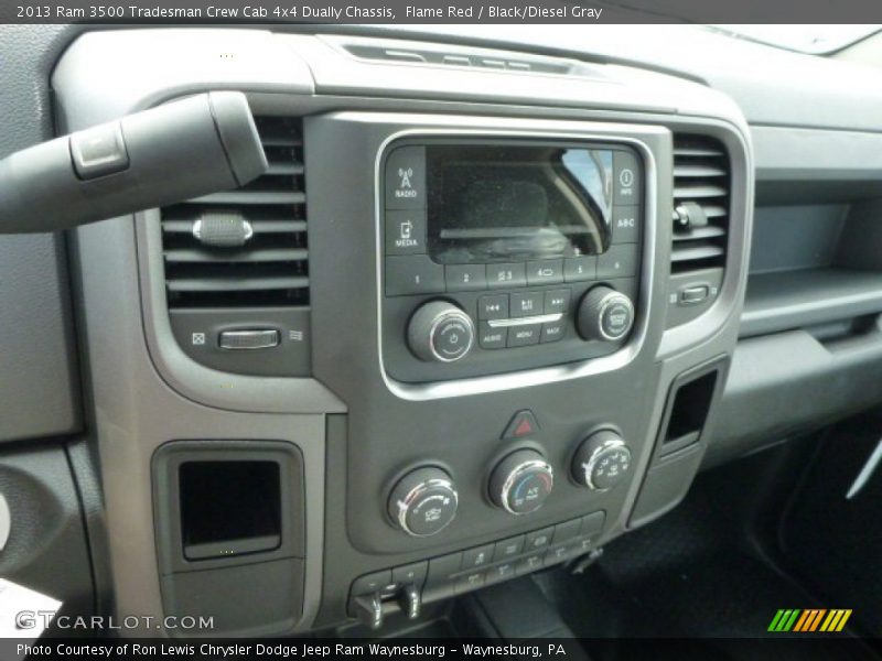 Flame Red / Black/Diesel Gray 2013 Ram 3500 Tradesman Crew Cab 4x4 Dually Chassis