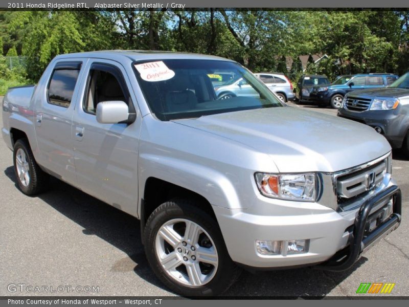 Alabaster Silver Metallic / Gray 2011 Honda Ridgeline RTL