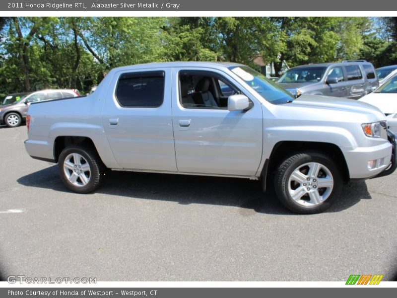 Alabaster Silver Metallic / Gray 2011 Honda Ridgeline RTL
