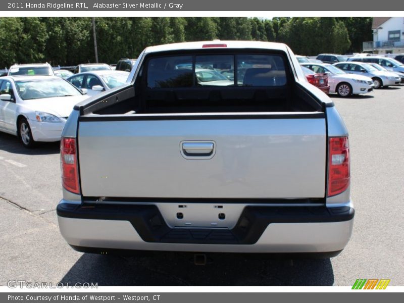 Alabaster Silver Metallic / Gray 2011 Honda Ridgeline RTL