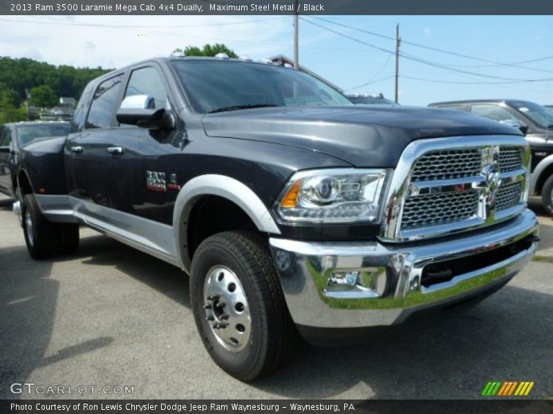 Maximum Steel Metal / Black 2013 Ram 3500 Laramie Mega Cab 4x4 Dually