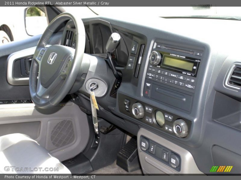 Alabaster Silver Metallic / Gray 2011 Honda Ridgeline RTL