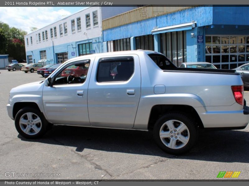 Alabaster Silver Metallic / Gray 2011 Honda Ridgeline RTL