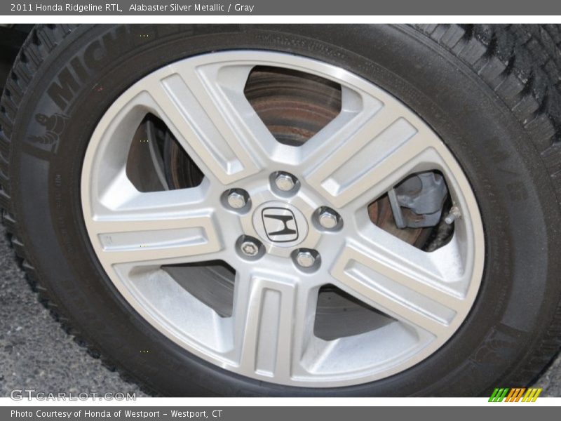 Alabaster Silver Metallic / Gray 2011 Honda Ridgeline RTL