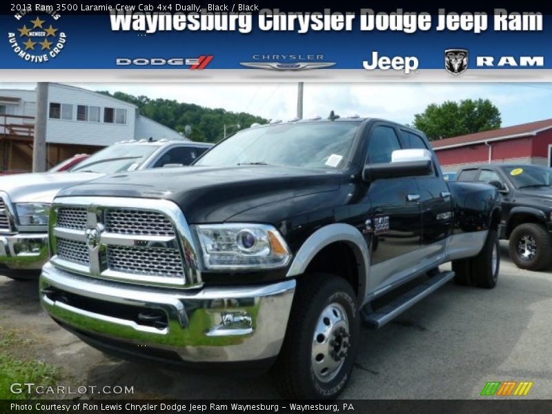 Black / Black 2013 Ram 3500 Laramie Crew Cab 4x4 Dually