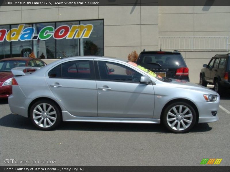 Apex Silver Metallic / Black 2008 Mitsubishi Lancer GTS
