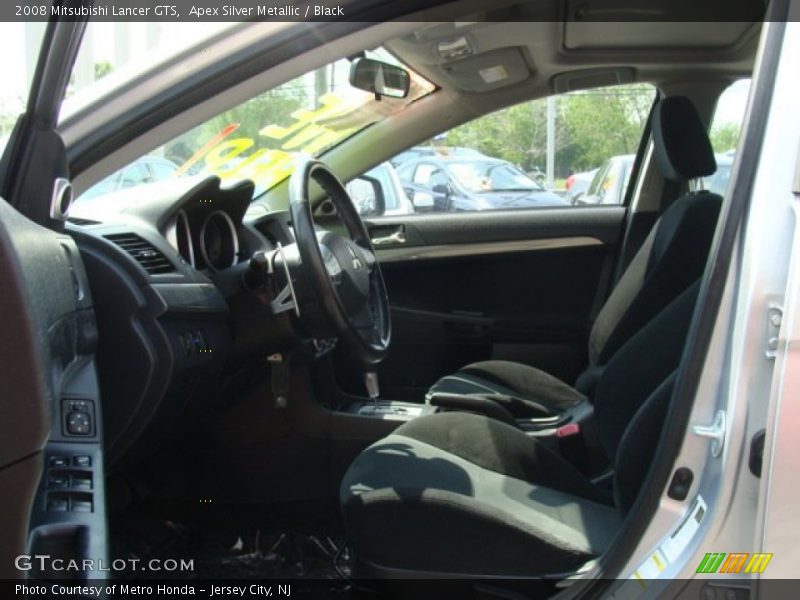 Apex Silver Metallic / Black 2008 Mitsubishi Lancer GTS