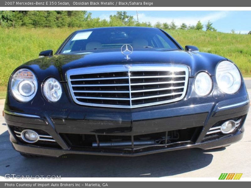 Obsidian Black Metallic / Black/Sahara Beige 2007 Mercedes-Benz E 350 Sedan