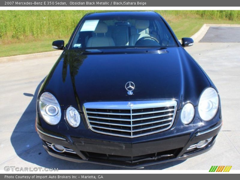 Obsidian Black Metallic / Black/Sahara Beige 2007 Mercedes-Benz E 350 Sedan