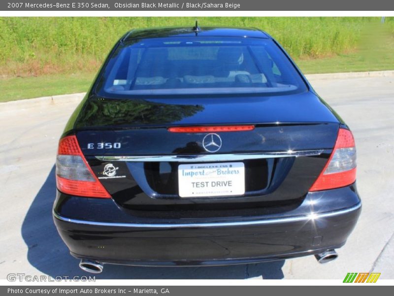 Obsidian Black Metallic / Black/Sahara Beige 2007 Mercedes-Benz E 350 Sedan