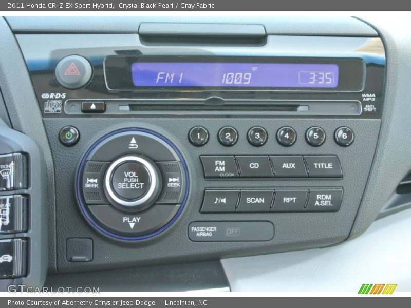 Audio System of 2011 CR-Z EX Sport Hybrid
