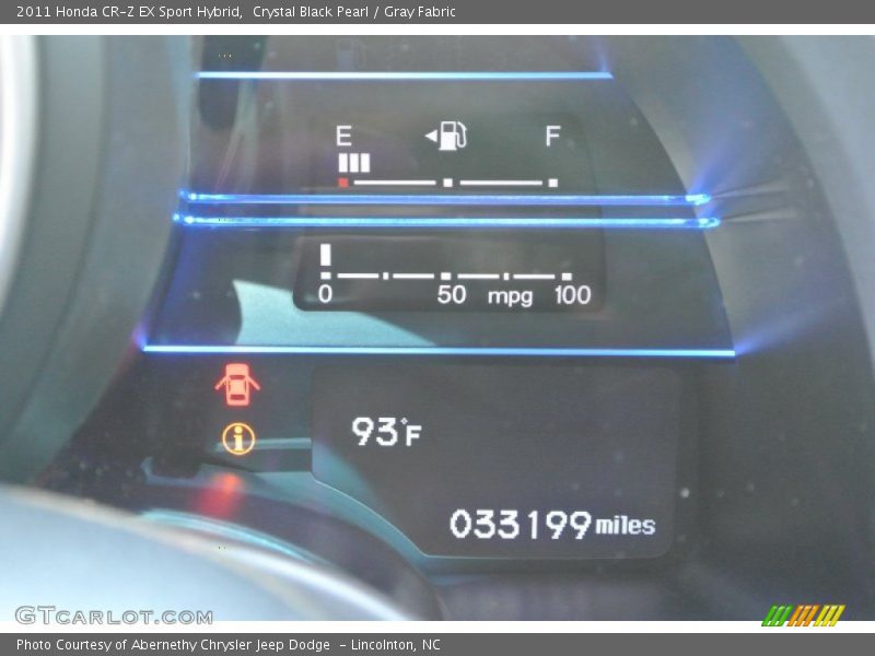 Crystal Black Pearl / Gray Fabric 2011 Honda CR-Z EX Sport Hybrid