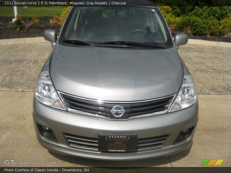Magnetic Gray Metallic / Charcoal 2012 Nissan Versa 1.8 SL Hatchback
