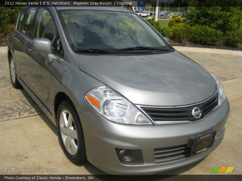 Magnetic Gray Metallic / Charcoal 2012 Nissan Versa 1.8 SL Hatchback