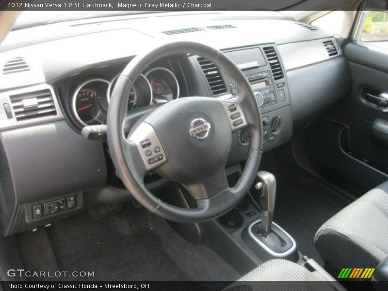 Magnetic Gray Metallic / Charcoal 2012 Nissan Versa 1.8 SL Hatchback