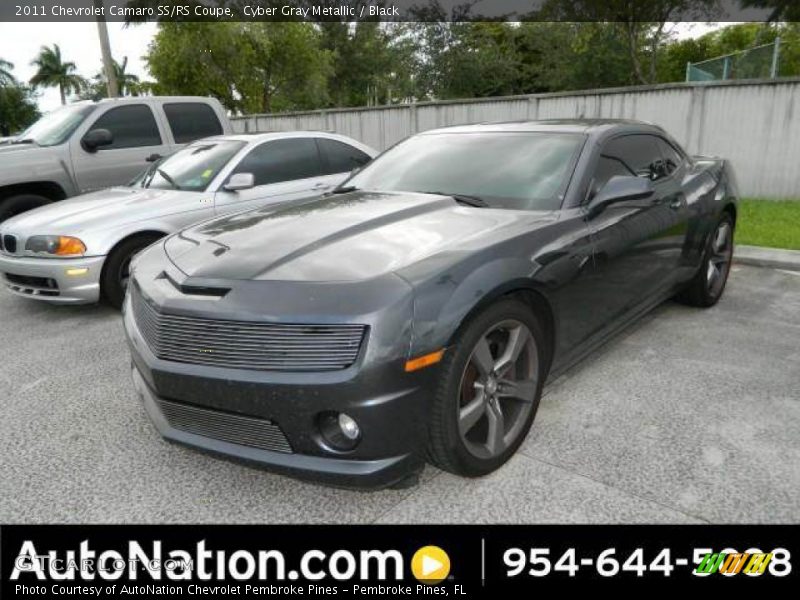 Cyber Gray Metallic / Black 2011 Chevrolet Camaro SS/RS Coupe
