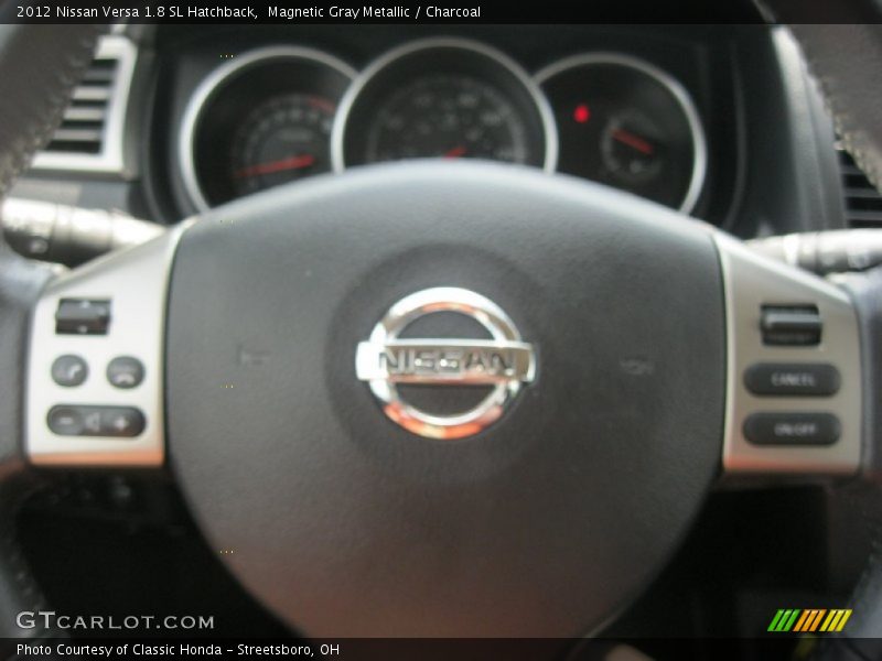 Magnetic Gray Metallic / Charcoal 2012 Nissan Versa 1.8 SL Hatchback