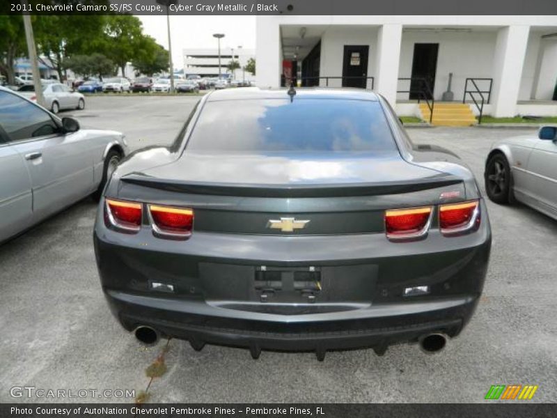 Cyber Gray Metallic / Black 2011 Chevrolet Camaro SS/RS Coupe
