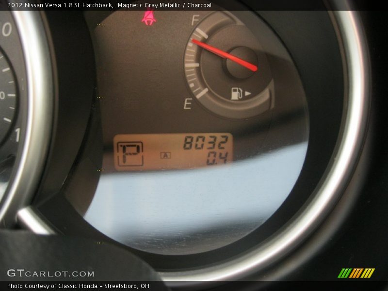 Magnetic Gray Metallic / Charcoal 2012 Nissan Versa 1.8 SL Hatchback