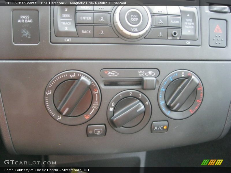 Magnetic Gray Metallic / Charcoal 2012 Nissan Versa 1.8 SL Hatchback