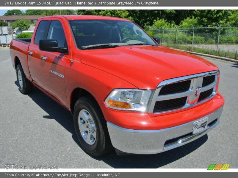 Flame Red / Dark Slate Gray/Medium Graystone 2012 Dodge Ram 1500 SLT Quad Cab
