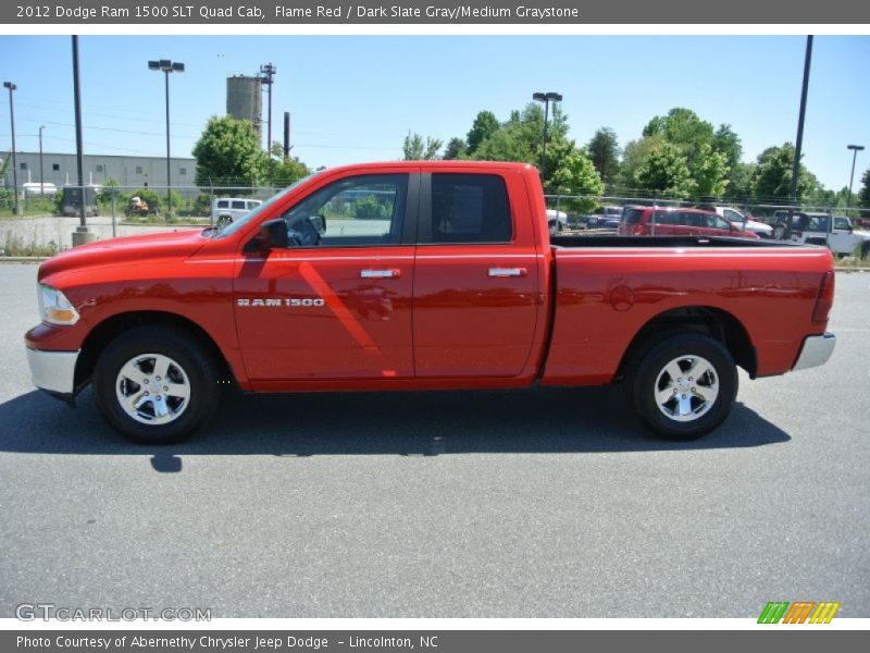 Flame Red / Dark Slate Gray/Medium Graystone 2012 Dodge Ram 1500 SLT Quad Cab