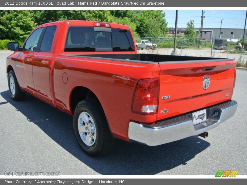 Flame Red / Dark Slate Gray/Medium Graystone 2012 Dodge Ram 1500 SLT Quad Cab
