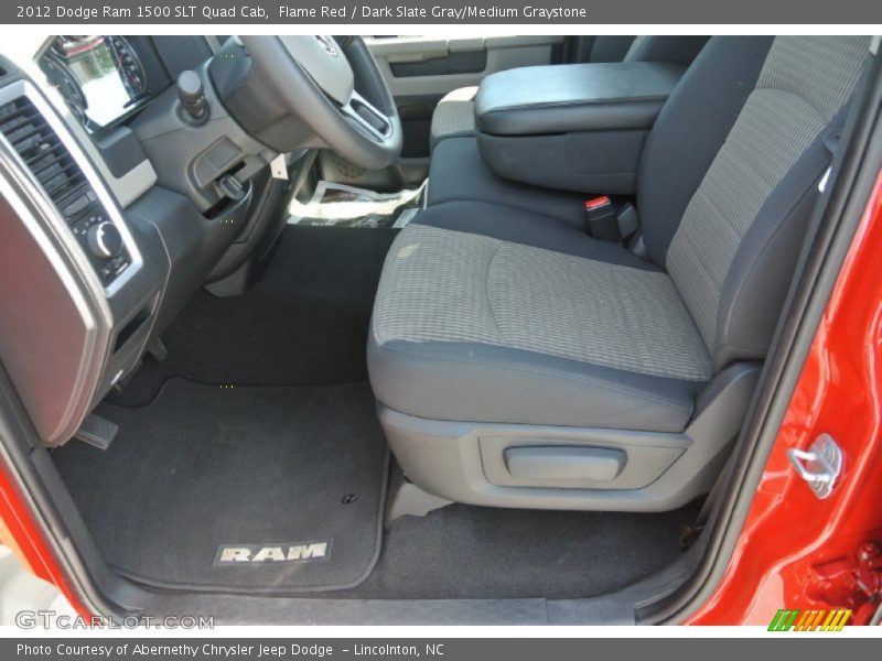 Flame Red / Dark Slate Gray/Medium Graystone 2012 Dodge Ram 1500 SLT Quad Cab