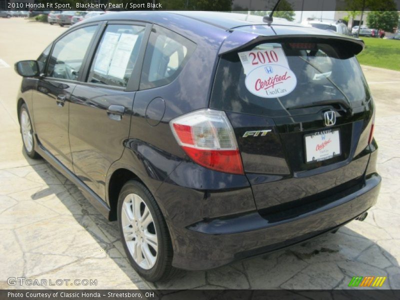 Blackberry Pearl / Sport Black 2010 Honda Fit Sport