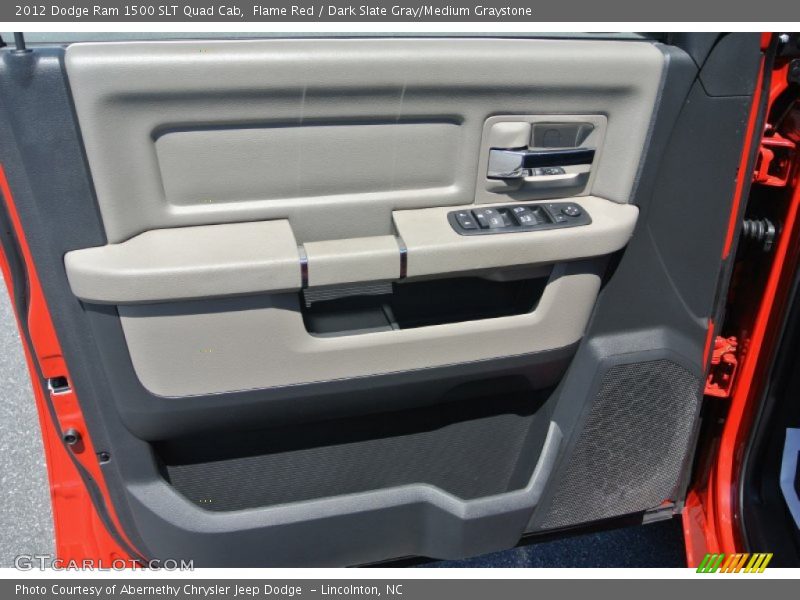 Flame Red / Dark Slate Gray/Medium Graystone 2012 Dodge Ram 1500 SLT Quad Cab