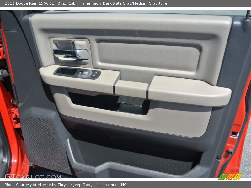 Flame Red / Dark Slate Gray/Medium Graystone 2012 Dodge Ram 1500 SLT Quad Cab